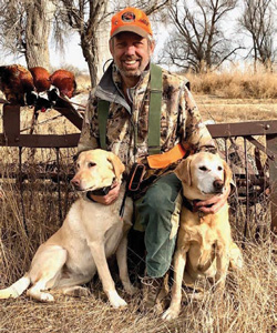Kent Heyborne hunting with his dogs